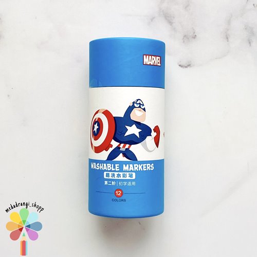 ماژیک 12 رنگ قابل شست و شو برند Marvel