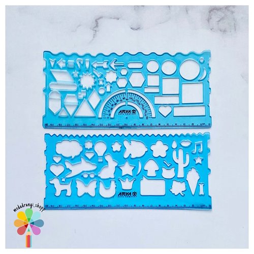 خط کش شابلون دار ژله ای (2 عددی)